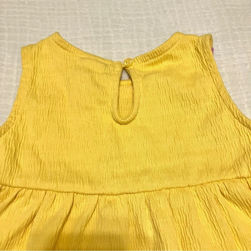 Girl’s‎ Old Navy Sunshine Yellow Crochet Panel Sleeveless Dress Sz 6-12M
